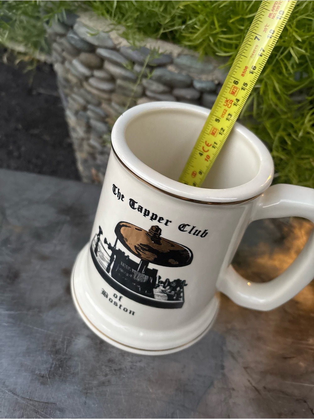 Vintage 70’s Beer Mug/Stein BOSTON MA THE TAPPER CLUB 25Th Anniversary, Gold - Picture 8 of 15